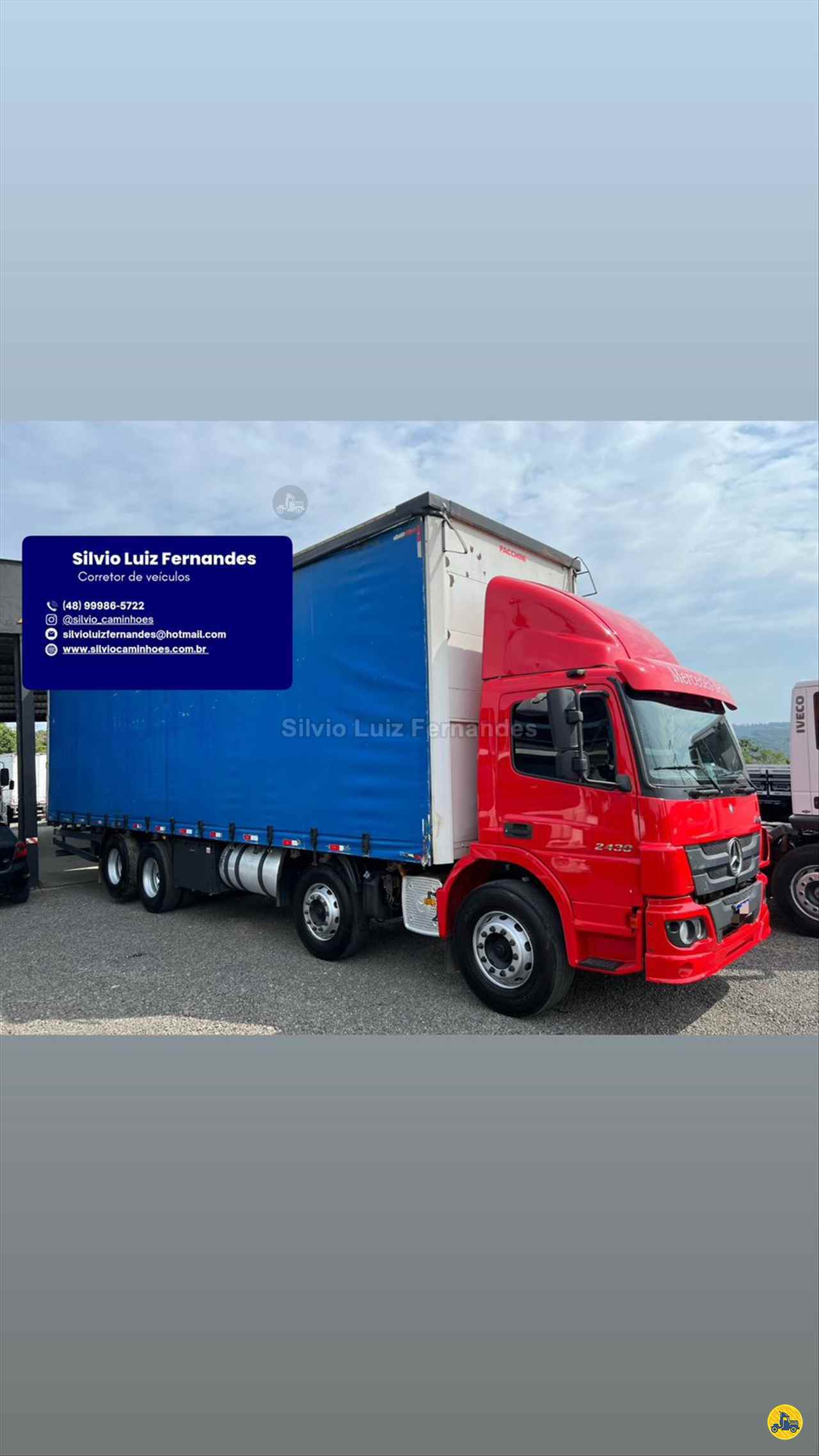 CAMINHAO MERCEDES-BENZ MB 2430 Baú Sider BiTruck 8x2 Silvio Caminhões TUBARAO SANTA CATARINA SC